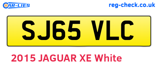 SJ65VLC are the vehicle registration plates.