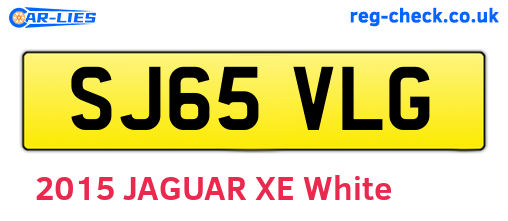 SJ65VLG are the vehicle registration plates.