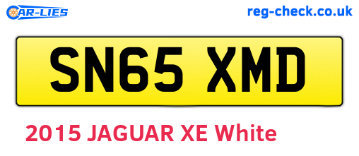SN65XMD are the vehicle registration plates.