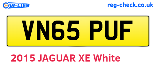 VN65PUF are the vehicle registration plates.