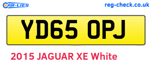 YD65OPJ are the vehicle registration plates.