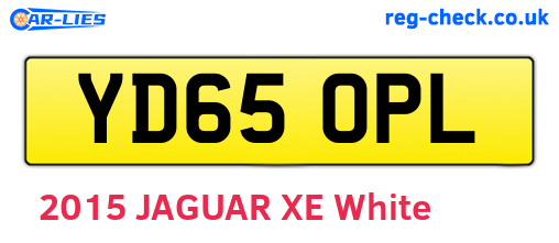 YD65OPL are the vehicle registration plates.