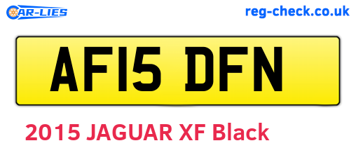 AF15DFN are the vehicle registration plates.
