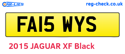 FA15WYS are the vehicle registration plates.
