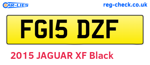 FG15DZF are the vehicle registration plates.