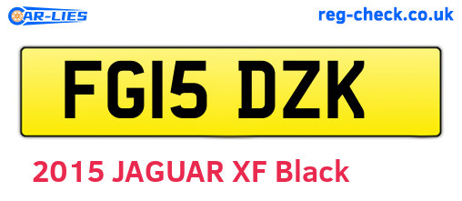 FG15DZK are the vehicle registration plates.