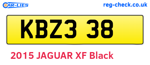 KBZ338 are the vehicle registration plates.