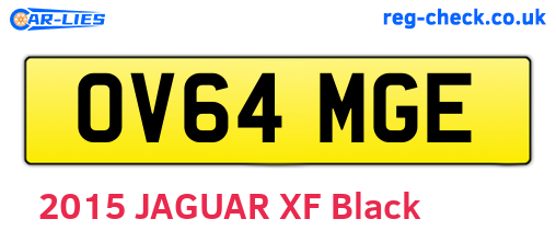 OV64MGE are the vehicle registration plates.
