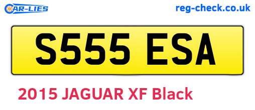 S555ESA are the vehicle registration plates.