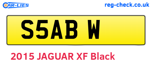 S5ABW are the vehicle registration plates.