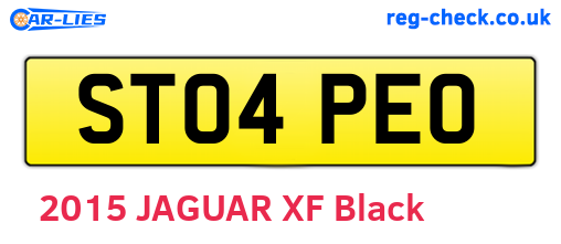 ST04PEO are the vehicle registration plates.