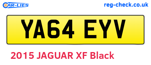 YA64EYV are the vehicle registration plates.