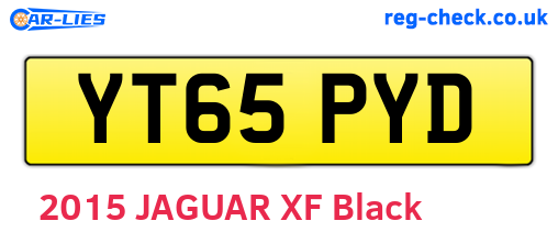 YT65PYD are the vehicle registration plates.