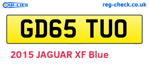 GD65TUO are the vehicle registration plates.