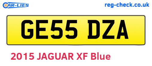 GE55DZA are the vehicle registration plates.