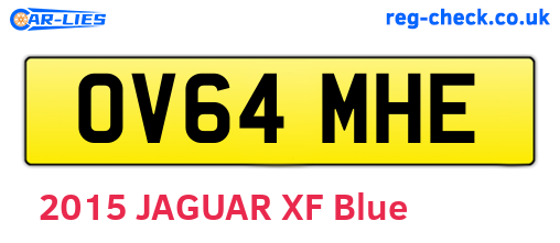 OV64MHE are the vehicle registration plates.