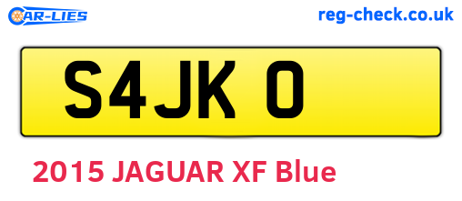 S4JKO are the vehicle registration plates.