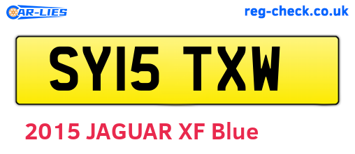 SY15TXW are the vehicle registration plates.