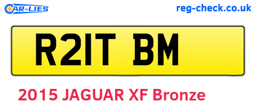R21TBM are the vehicle registration plates.