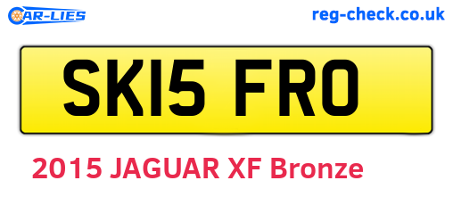 SK15FRO are the vehicle registration plates.