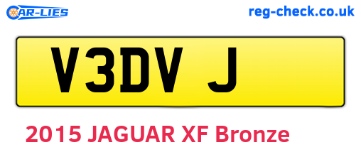 V3DVJ are the vehicle registration plates.