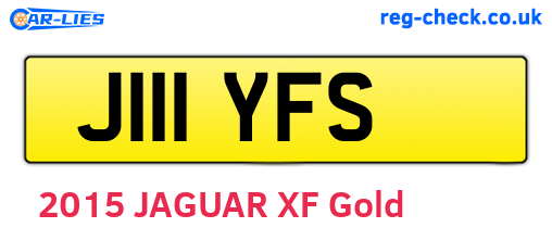 J111YFS are the vehicle registration plates.