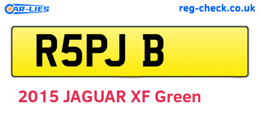 R5PJB are the vehicle registration plates.