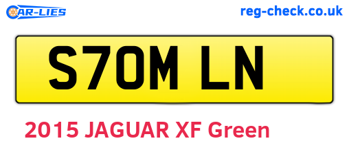 S70MLN are the vehicle registration plates.