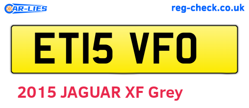 ET15VFO are the vehicle registration plates.