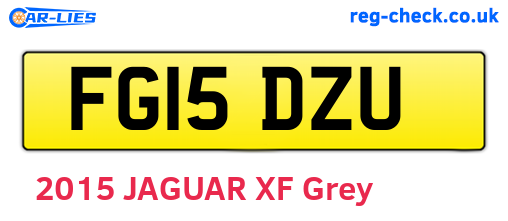 FG15DZU are the vehicle registration plates.