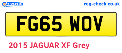 FG65WOV are the vehicle registration plates.