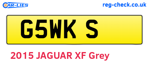 G5WKS are the vehicle registration plates.