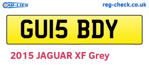 GU15BDY are the vehicle registration plates.