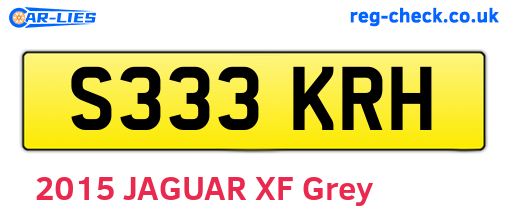 S333KRH are the vehicle registration plates.