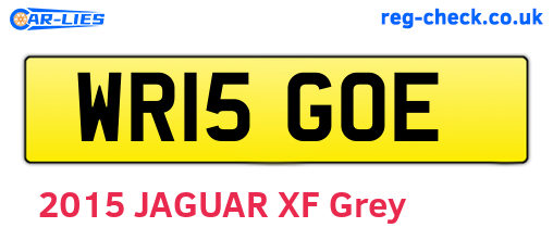 WR15GOE are the vehicle registration plates.
