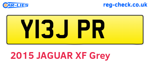 Y13JPR are the vehicle registration plates.