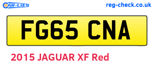 FG65CNA are the vehicle registration plates.