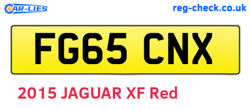FG65CNX are the vehicle registration plates.