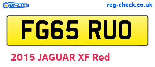 FG65RUO are the vehicle registration plates.