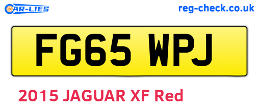 FG65WPJ are the vehicle registration plates.
