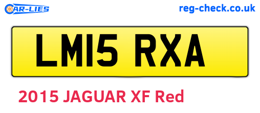 LM15RXA are the vehicle registration plates.