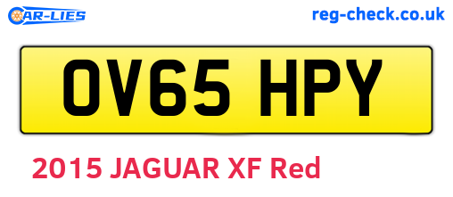 OV65HPY are the vehicle registration plates.