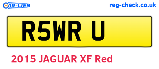 R5WRU are the vehicle registration plates.