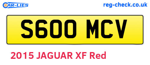 S600MCV are the vehicle registration plates.