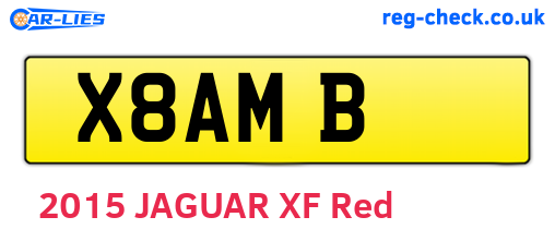 X8AMB are the vehicle registration plates.