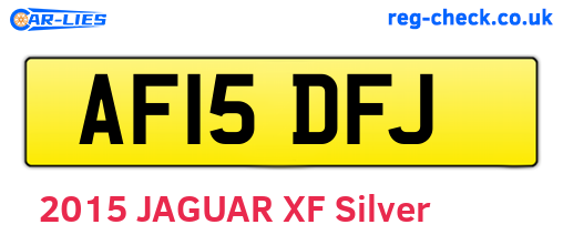 AF15DFJ are the vehicle registration plates.