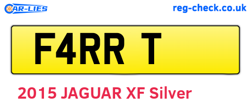 F4RRT are the vehicle registration plates.