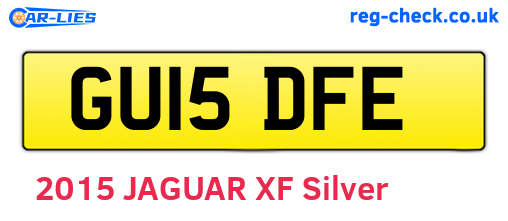 GU15DFE are the vehicle registration plates.