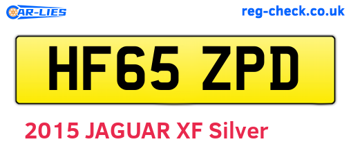 HF65ZPD are the vehicle registration plates.