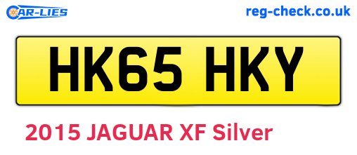 HK65HKY are the vehicle registration plates.